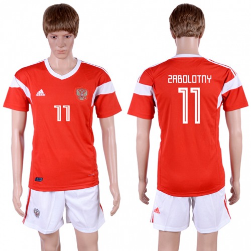 Russia #11 Zabolotny Home Soccer Country Jersey - Click Image to Close